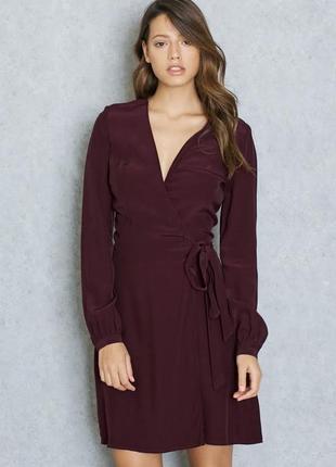 Бордова сукня на запах від miss selfridge