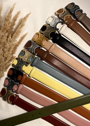 Ремень женский пудра 3см кожа + коробка, женский ремень кожаный ремень женский 3см в...