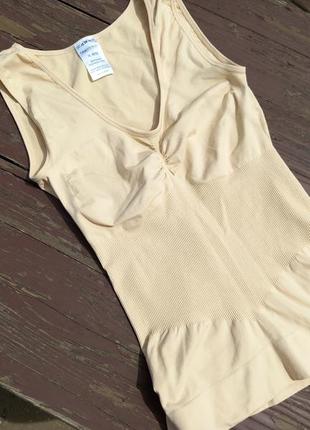 14-16 blue motion утягивающая бесшовная моделирующая майка корректирующая гладкая...