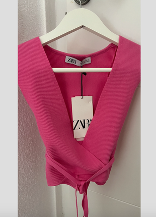 Розовый топ zara