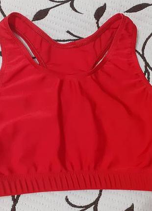 Топ спортивный эластиковый на девочку 11-12 лет, фирменный