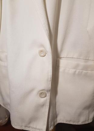 Белый хлопковый пиджак/жакет/блейзер4 фото