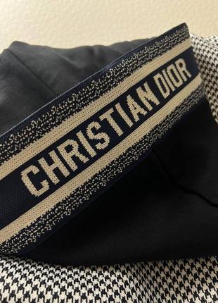 Пиджак жакет в стиле christian dior с капюшоном лапка белый черный2 фото