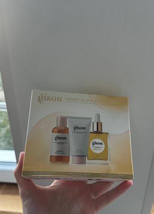 Gisou honey glow essentials набір для волосся - олія, шампунь, кондиціонер3 фото