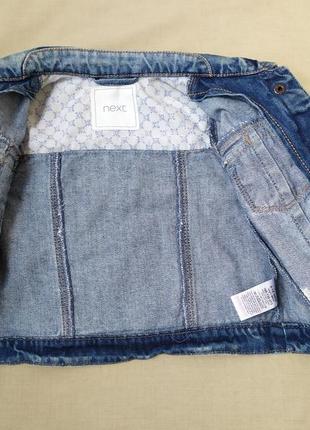 Куртка джинсова на 9-12 місяців, next5 фото
