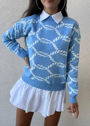 Вязаный женский свитер3 фото