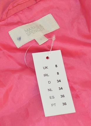 Брендовый розовый утепленный плащ тренч с поясом и карманами marks & spencer синтепон4 фото