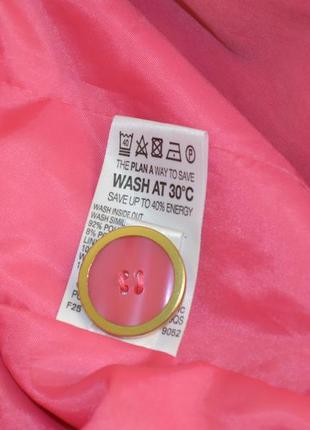 Брендовый розовый утепленный плащ тренч с поясом и карманами marks & spencer синтепон5 фото