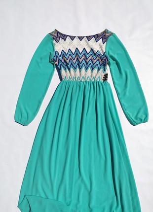 Красивое якрое голубое платье made in italy3 фото