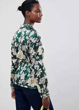 Блуза рубашка в цветочный принт3 фото