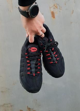 Nike air max 95 [black red]5 фото