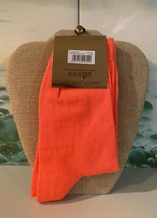Англия 🇬🇧неоновые яркие оранжевые носки эластичные размер 35-413 фото