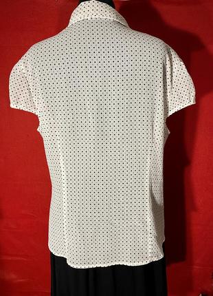 Легкая белая рубашка от итальянского бренда с коротким рукавом amaranto, размер м/л4 фото