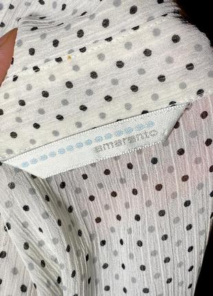 Легкая белая рубашка от итальянского бренда с коротким рукавом amaranto, размер м/л9 фото
