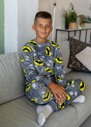 Махровая подростковая пижама бетмен, бэтмен, batman , махрова підліткова піжама2 фото