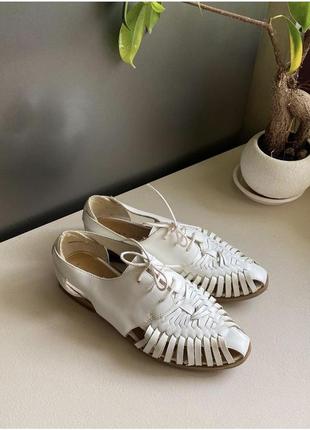 Туфли теле, стильные туфли классические, туфли белые4 фото