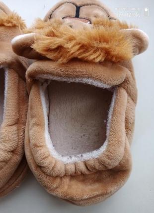 Детские тапочки с мордочкой льва с задником унисекс /размер  294 фото