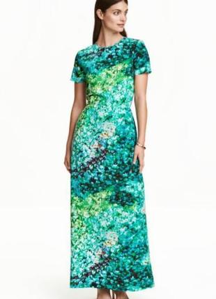 Длинное шелковое платье h&amp;m. натуральный 100% шелк.