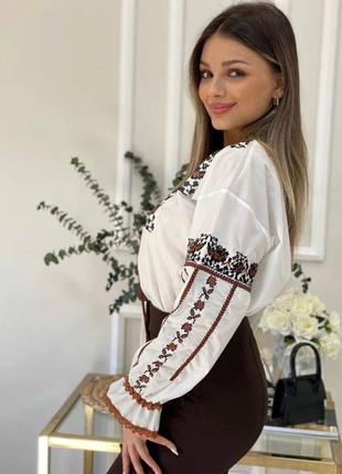 Колоритная вышиванка, украинская вышиванка, рубашка этатно1 фото