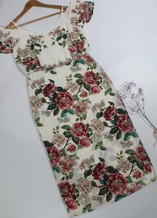 Легкое платье миди / в цветочный принт 
фирмы: oasis