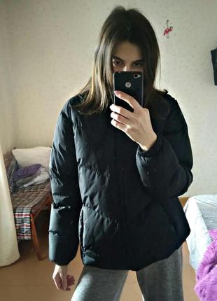 Пуховик. черный пуховик. зимний пуховик. куртка