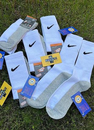 Высокие спортивные носки nike с серой стопой, носки най мужские для тренировок
