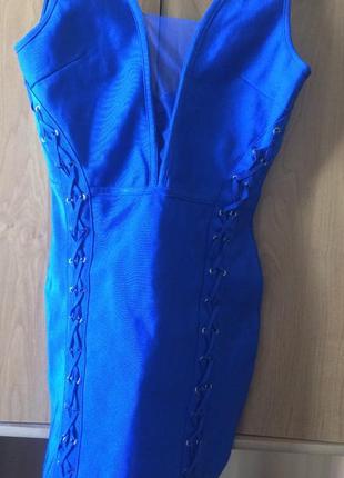 Платье синее