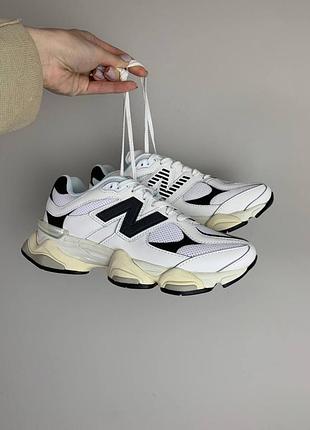 Женские кроссовки new balance 9060 white black / smb