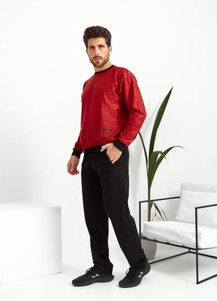 Чоловічий домашній трикотажний костюм спортивного стилю tailer, штани + кофта, розміри 50-56 (270)