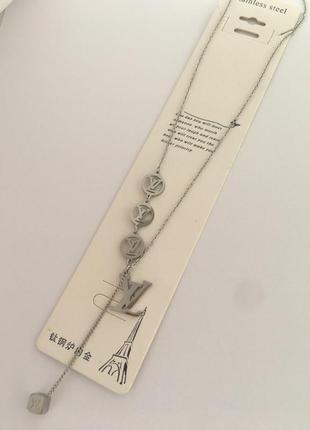 Гипоаллергенная позолоченная цепочка с подвеской из медицинской стали (stainless steel)