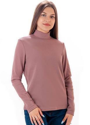 Женская повседневная трикотажная водолазка цвета какао