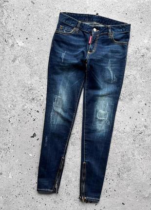 Dsquared2 women's made in italy japan denim jeans женские, люксовые, зауженные джинсы1 фото