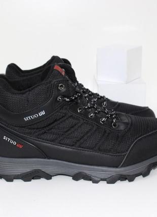 Мужские зимние ботинки с мембраной waterproof на шнурках3 фото