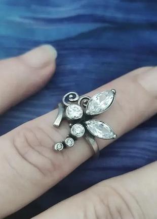 Кольцо 💍 серебро 925 колечко серебряное стрекоза 🦋