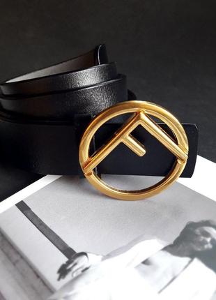 Женский кожаный брендовый ремень 3,5 см fendi фенди, ремни с логотипом, брендовые ремни, ремень