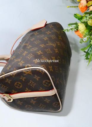 Женская брендовая сумка louis vuitton speedy monogram луи виттон спиди бочонок монограмма средний размер2 фото