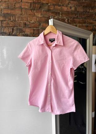 Polo jeans co. ralph lauren vintage women’s pink short sleeve button shirt жіноча сорочка на короткий рукав