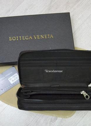 Чоловіче шкіряне портмоне гаманець bottega veneta на 2 змійки, брендові чоловічі гаманці5 фото