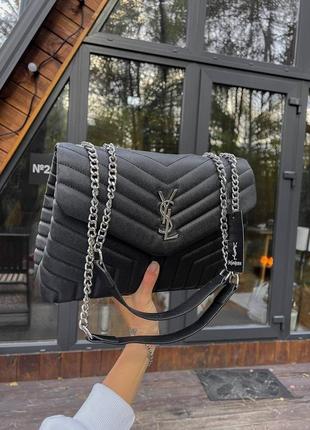Жіноча брендова сумка yves saint laurent ів сен лоран, сумка на плече, крос-боді, сумка стьобана3 фото