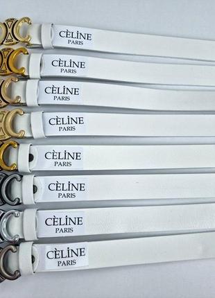 Кожаный ремень celine селин 3 см, ремни с логотипом, брендовые ремни