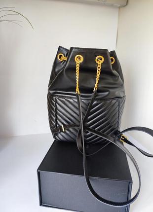 Жіноча шкіряна сумка-рюкзак yves saint laurent ів сент лоран, крос-боді, брендові сумки, жиночами сумки3 фото