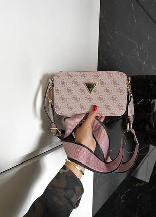 Жіноча брендова сумка guess гуес, сумка через плече, сумка з логотипом, сумка на ремінці5 фото