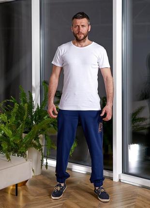 Чоловічі спортивні штани з манжетами із трикотажу tailer2 фото