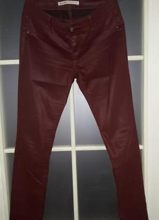 Штани бордові  з напиленням