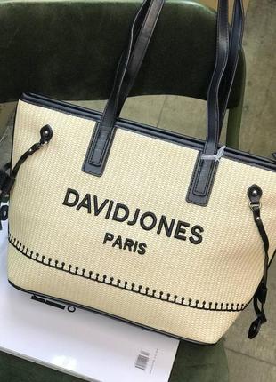 Жіноча сумка david jones девід джонс, сумки з логотипом, сумка на плече, брендові сумки, містка сумка