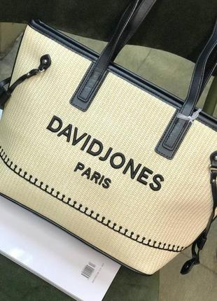 Жіноча сумка david jones девід джонс, сумки з логотипом, сумка на плече, брендові сумки, містка сумка3 фото