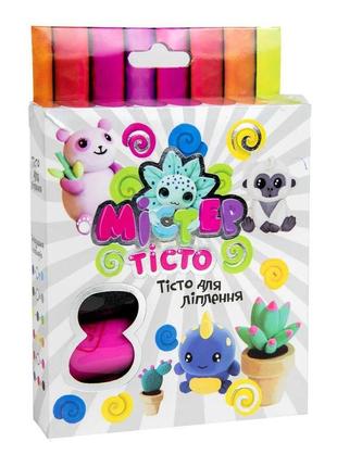 Набір тіста для ліпки 30571 (укр) "містер тісто", 8 кольорів в кор-ці 12,3-10,5-2,5 см, шт