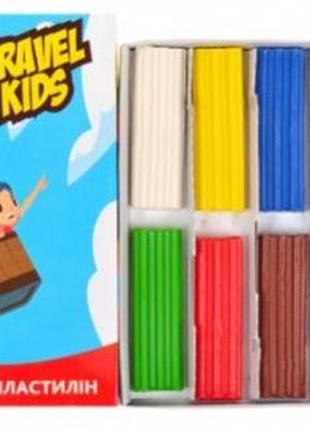 Пластилін "гамма нововолинськ" "travel kids" восковий 12 кольорів 144 г 331011/tk, шт