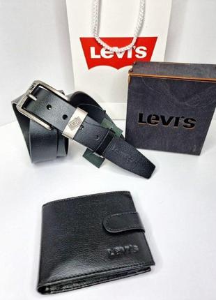 Шкіряний ремінь levi's левайс 4 см, ремені з логотипом, брендові ремені, ремінь чоловічий