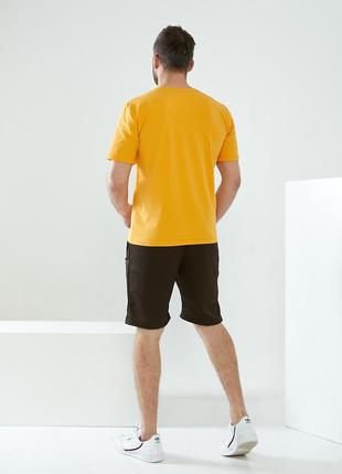 Мужские спортивные шорты цвета хаки из плотного трикотажа, tailer4 фото